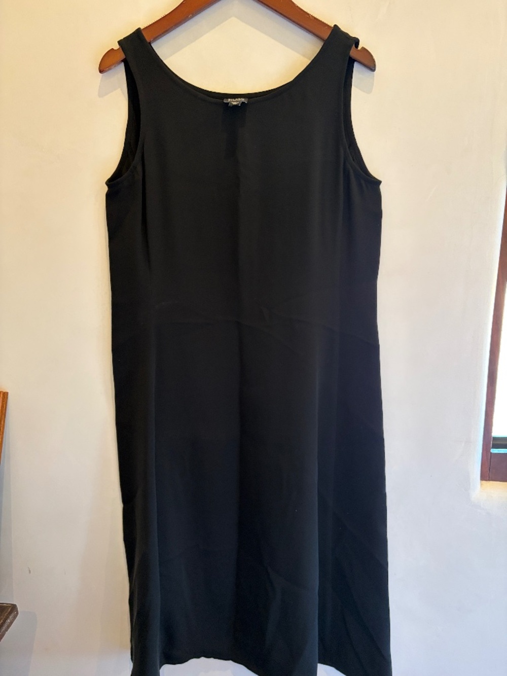 Eileen Fisher Black Sleeveless Dress XS 100% Silk